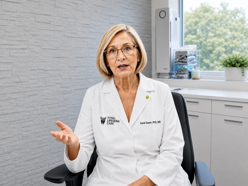Dr. Karol Green, PhD, MD, speaking from a clinical office