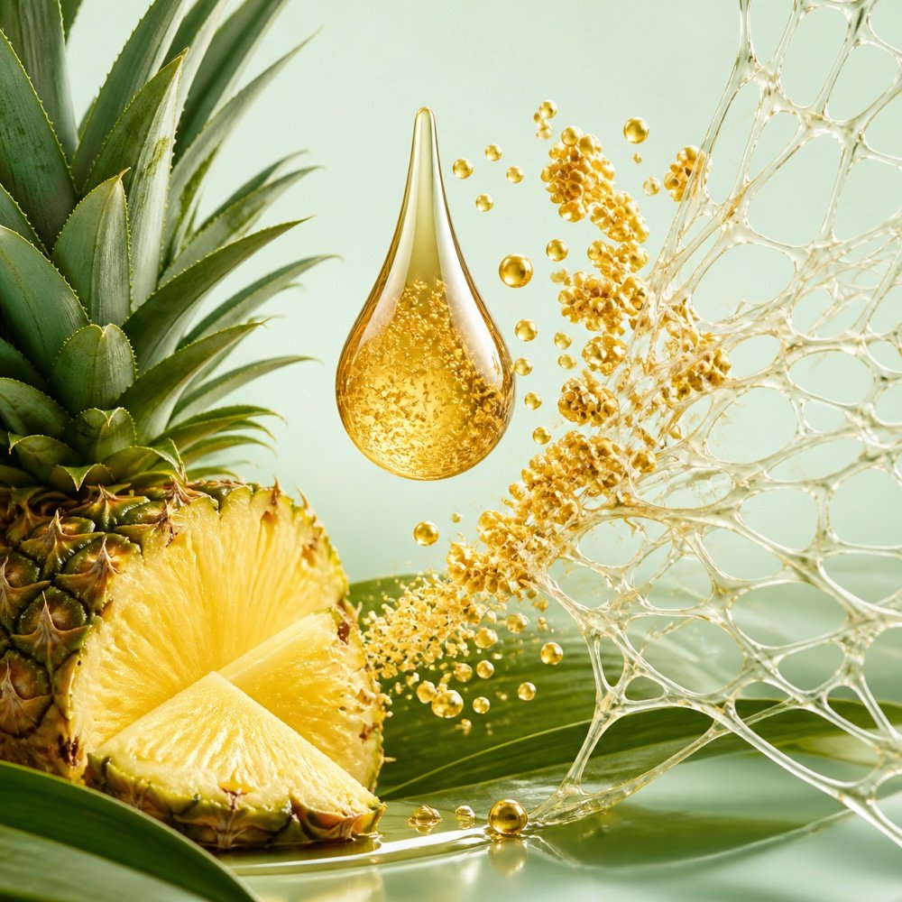 Brazilian pineapple bromelain breaking through fibrotic tissue