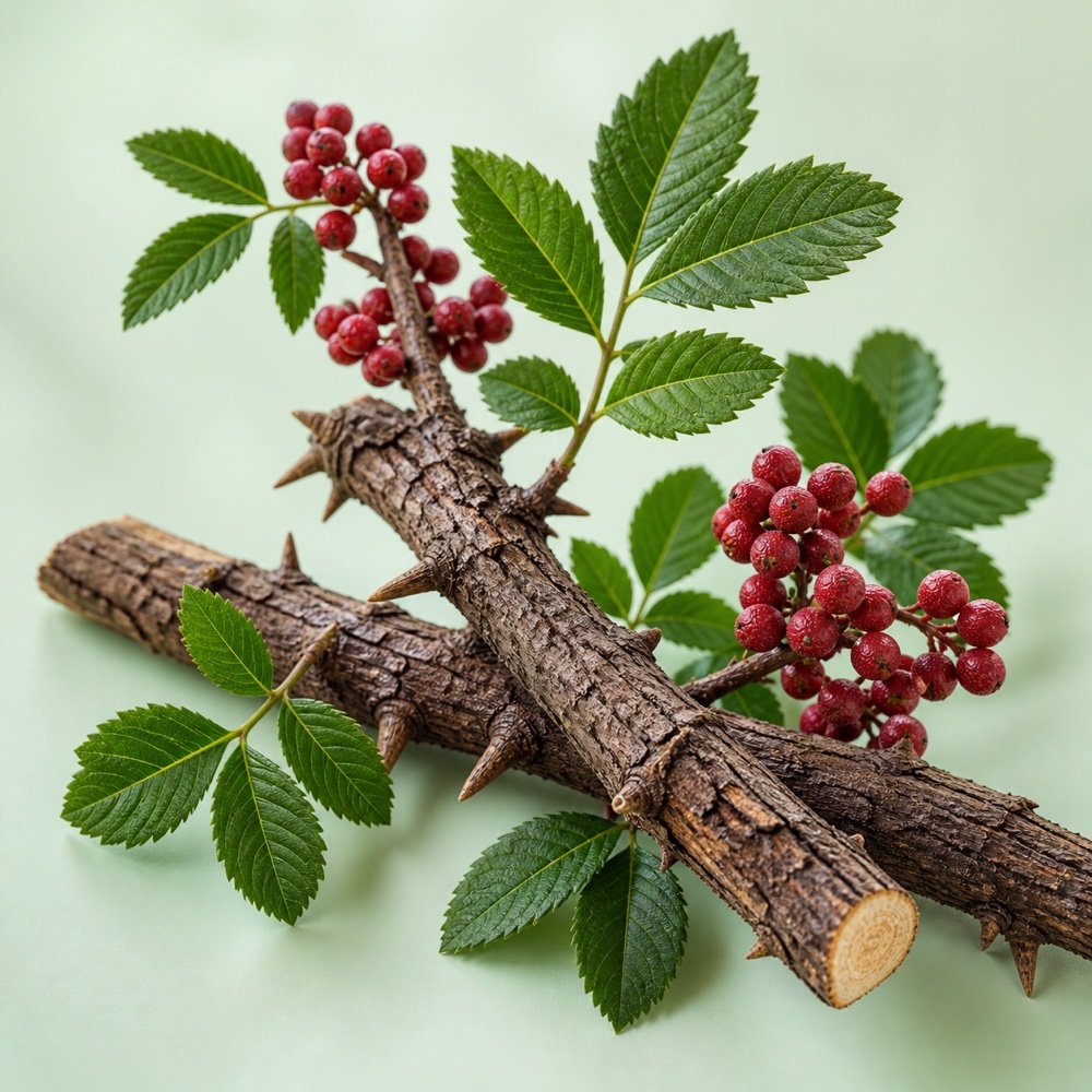 Prickly ash bark botanical